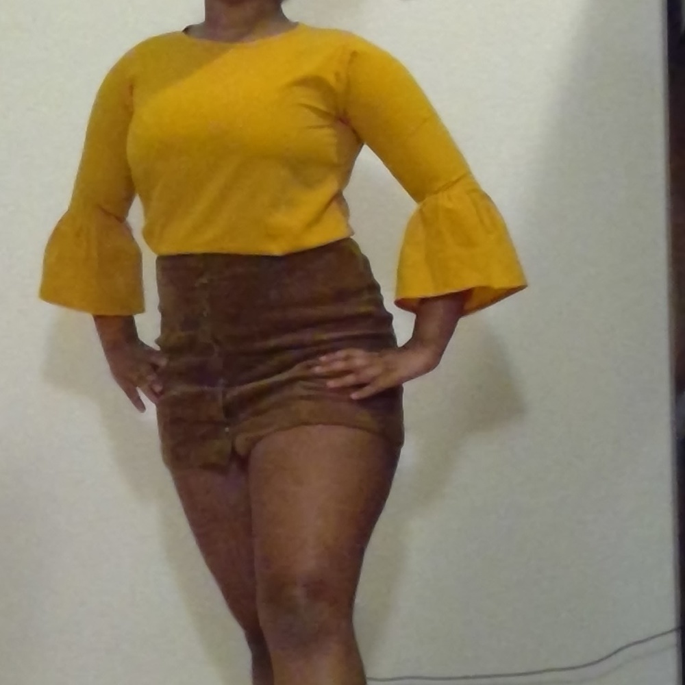 blouse with bell sleeves